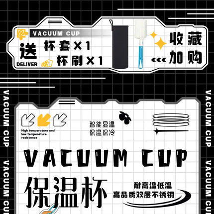 500ml Neon Genesis Evangelion Cute Anime Peripheral Insulated Water Bottle Creative 304 Stainless Steel Thermos Cup Student Gift