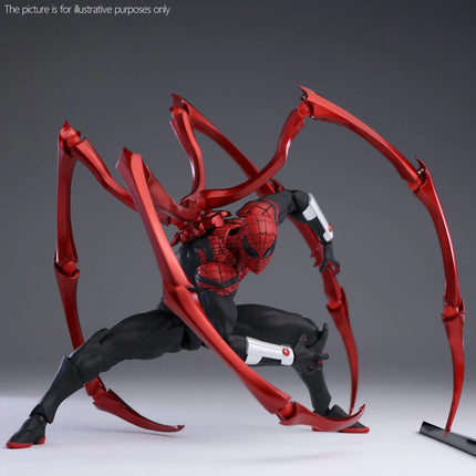 New Spider-Man doll, premium PVC black and red Spider-Man Mess Toys, anime-style action doll, suitable for collection and as a g