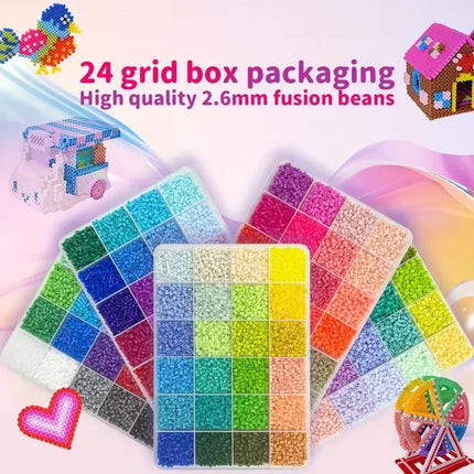 2.6mm Hama Beads Box Educational Ironing Beads 3D Puzzle Fuse Beads DIY Toy Brinquedo for Creative Learning