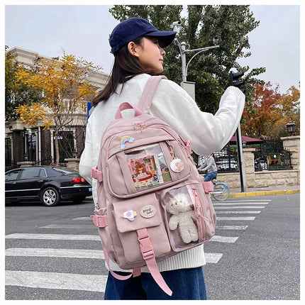 Fashion Girls Backpack New Large Capacity Korean Style Women Backpacks Cute Student School Backpack Versatile Women's Bag