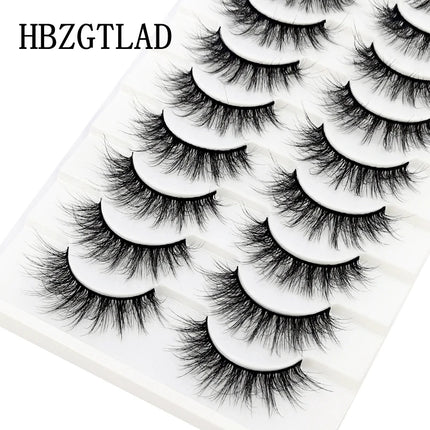 10 Pairs Mink Fake Eyelashes Faux 3D Natural Long False Eyelashes 3d Mink Lashes Soft Fluffy Lashes Extension Makeup Kit Cilios