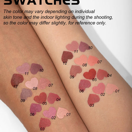Waterproof Liquid Lip Liner, Gourd Shape Sponge Applicator for Precise Outline - Matte Long-Lasting Lip Contour Pen, Lip Tint