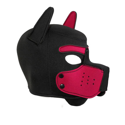 Adjustable Neoprene Puppy Play Hood Mask Pet Roleplay Padded Dog Head Mask BDSM Bondage Gear Adult Fetish Sex Toy for Men Women