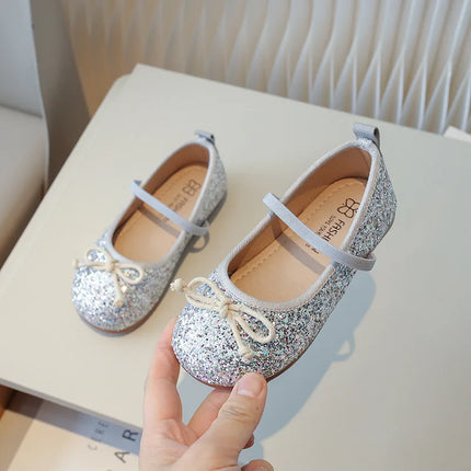 Glitter Little Mermaid Princess Shoes for Girls Stylish Evening Dress Shoes Girl Bling Birthday Wedding Party Shoes Kids