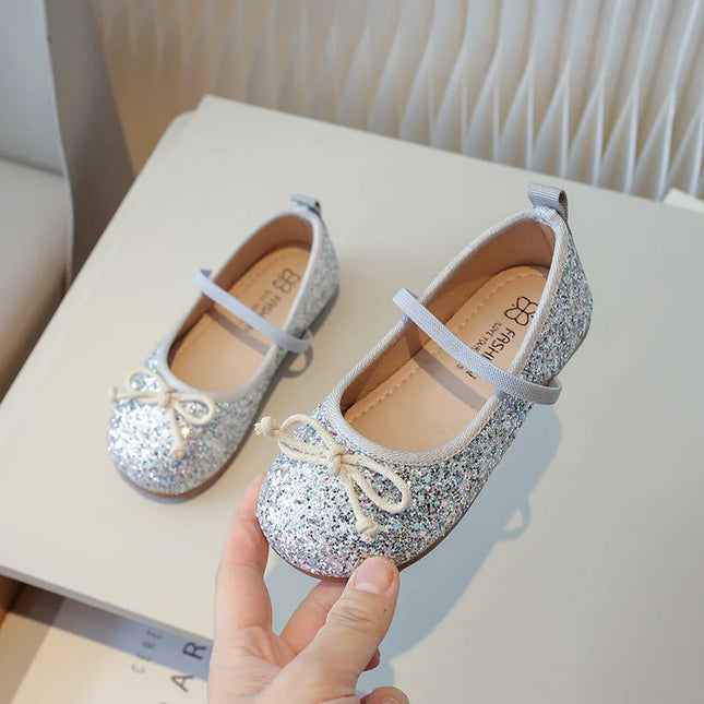 Glitter Little Mermaid Princess Shoes for Girls Stylish Evening Dress Shoes Girl Bling Birthday Wedding Party Shoes Kids