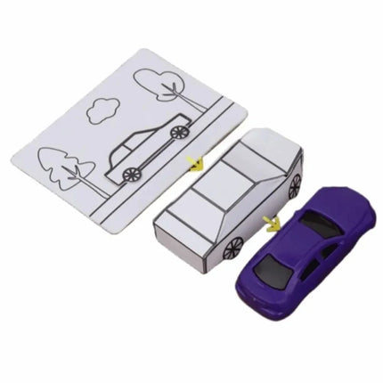 Magic Tricks Appearing Car by Hyde Ren Gimmicks Magic Show Painting Car Magic Toy Interactive Mentalism Magic Card to Paper Car