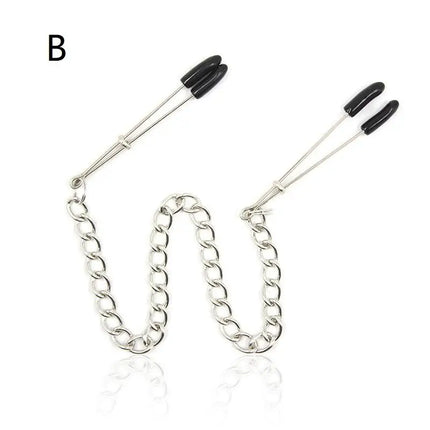 Hoyytu 3 Style Metal Nipple Clamps Sex Toys For Women With Chain Bondage Slave Nipple Labia Clitoris Stimulator Sexy Toys