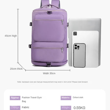 Women Large Travel Backpacks Waterproof Stylish Casual Daypack Bags with Luggage Strap Backpack Ladies Sports Yoga Luggage Bags