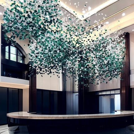 Hotel Sales High Ceiling Chandelier Lobby Restaurant Corridor Creative Hotel Engineering Glass Art Lighting Industry Chandelier