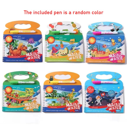 Magical Water Painting Book Toddler Early Education Toys Reusable Magic Drawing Coloring Book for Kids Children Montessori Toys