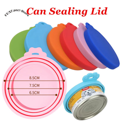 2-5PCS 3In1 Reusable Silicone Can Lid For Most Sizes Of Dog And Cat Cans To Maintain Freshness Kitchen Organization Pet Supplies