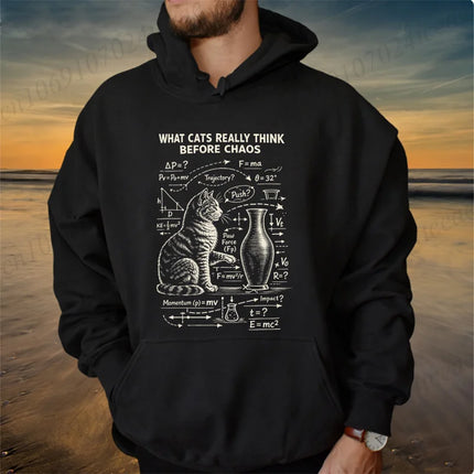 Funny Cat Science Design Personalized Men Women Hoodies Sweatshirt Physics Cat Meme Casual Hoody Fashion Brand Shirts Hoodies