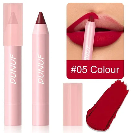 18 Color Matte Lipstick Pen Waterproof Lasting Nude Brown Lip Liner Pencil Red Lip Contour Tint Lip Contouring Cosmetic Makeup