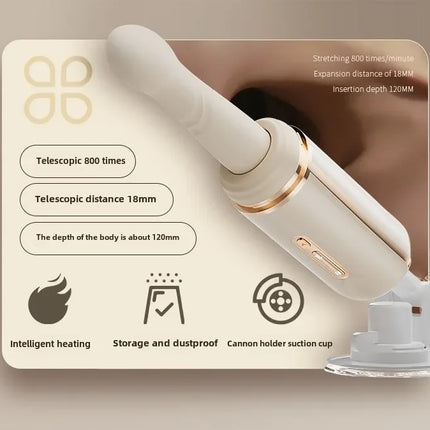 Automatic retractable vibrator love egg pumping gun machine multifunctional vibration stick av stick female erotic masturbation