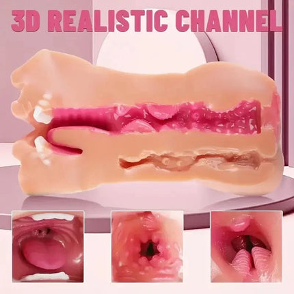 1pc Male Sex Toy Masturbator 3-in-1 Pocket Vagina 3D Realistic Simulation Texture Male Masturbator Adult Product for Men Sex Toy