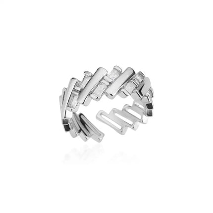 2025 Korean Fashion Adjustable Stainless Steel Rings For Women Simple Engagement Wedding Rings Fashion Jewelry Accessories Gift