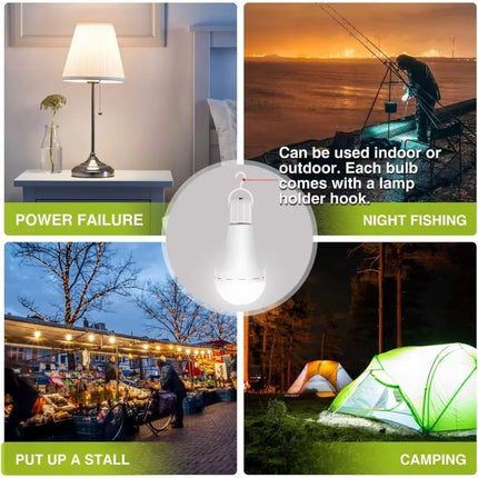 LED Emergency Light Bulb Super Bright Energy-saving E27 Screw Light Bulb Power Outage Automatic Lighting Charging Light Bulb