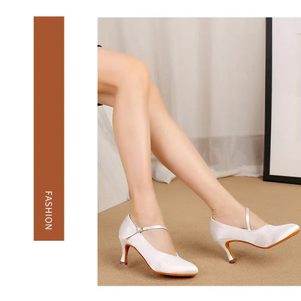 Adult High-heeled Modern Latin Dancing Shoes Professional National Standard Dance Practice Women's Waltz Dancing Shoes Flamenco