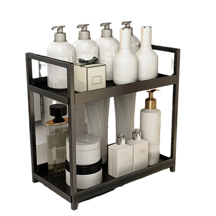 Countertop Bathroom Shelf, Integrated Vanity Table, Double-layer Skin Care Rack, Cosmetics Organizer for Home & Office Daily Use