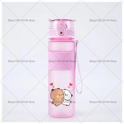 Bubu Dudu Water Bottle Yier Bear Panda Girl Boy Large Capacity Sports Kettle Transparent Cold Water Cup Outdoor Portable 550ml