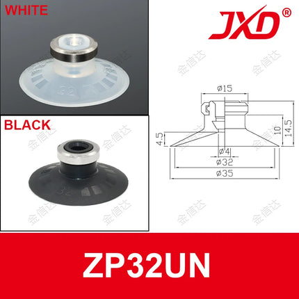JXD ZP Series ZP02/04/06/08/10/13/16/20/25/32/40/50U Single Layer Silicone Mini Vacuum Suction Cup