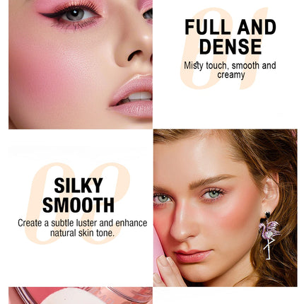 SAM SUGAR 6 color Air Cushion Blush  silky smooth matte eye shadow with an Easy to use Puff for Mushroom Head Loose Powder