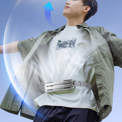 USB Rechargeable Ice Cooling Belt Fan Outdoor Sports Cooling Mini Portable USB Waist Fan Long Battery Life for Running Hiking