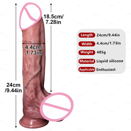 2size Soft Skin Feel Realistic Dildo Adult Sex Toys for Women Men Big Dick Suction Cup Soft Silicone Masturbators Dildos Penis