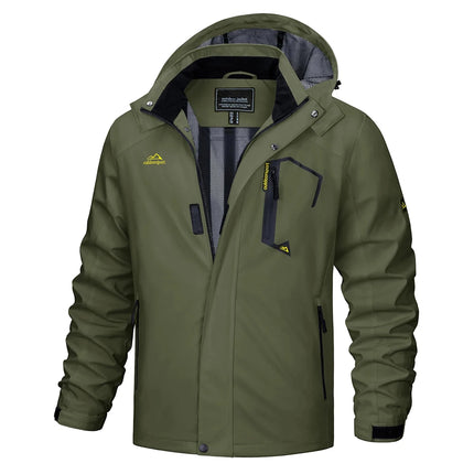 TACVASEN Spring Autumn Lightweight Jackets Mens Mesh Lined Waterproof Rain Jacket Outdoor Fishing Hiking Jacket Male Windbreaker