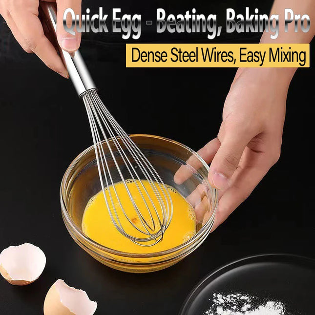 Stainless Steel Mini Whisk Kitchen Cuisine Manual Egg Beater Whisks and Mixer 6 Wire Manual Frother Mini Whip