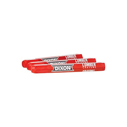 Industrial Lumber Marking Crayons, 4.5" x 1/2" Hex, Soft-, 12-Pack 52012