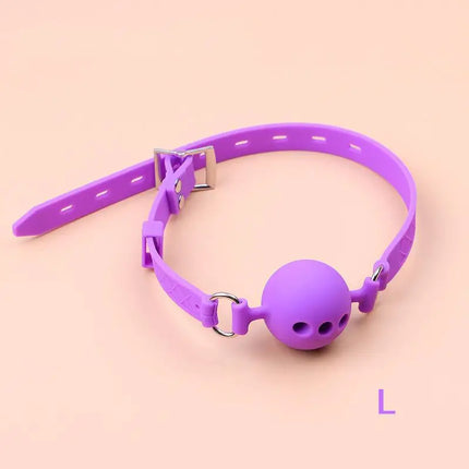 All Silicone Mouth Gag Breathable Ball Gag Adjustable Belt Mouth Sex Toys For Adult SM Games Sexyshop Erotic Accessories