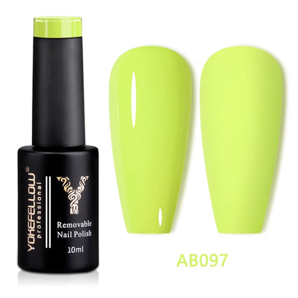 YOKEFELLOW 10ml Jelly Nude Gel Nail Polish High Quality Translucent Pink Nail Gel Varnish Soak Off UV Gel Polish Long Lasting