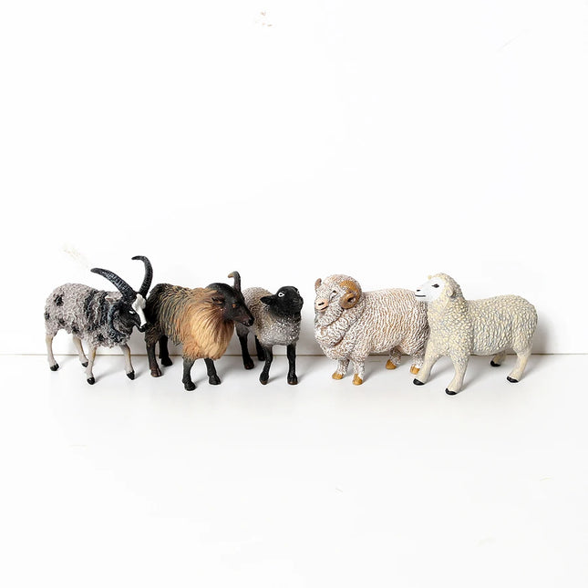 Realistic Farm Animal Shropshires Merino Sheep Goat Argali Antelope Gazella Waterbuck Model Figures Birthday Christmas Toys Gift