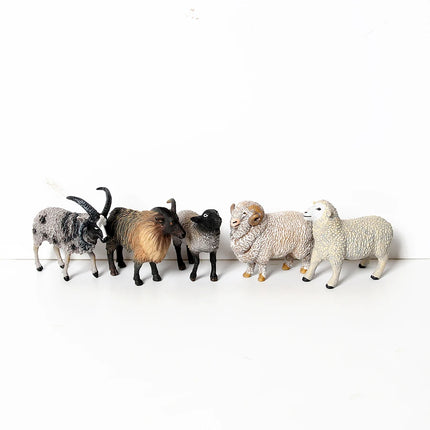 Realistic Farm Animal Shropshires Merino Sheep Goat Argali Antelope Gazella Waterbuck Model Figures Birthday Christmas Toys Gift