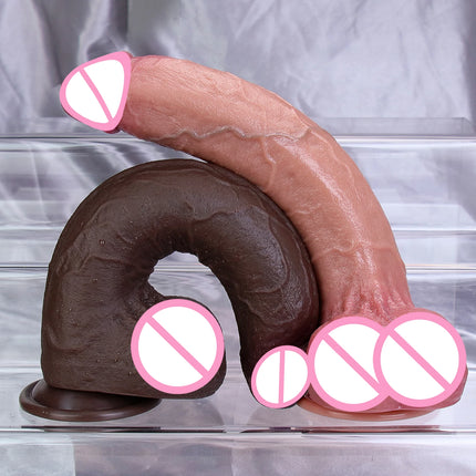 Realistic Soft Silicone White Dildo Artificial Penis Male Genitals Woman Anal Adult Toys Vaginal Masturbation Suction Cup Dick
