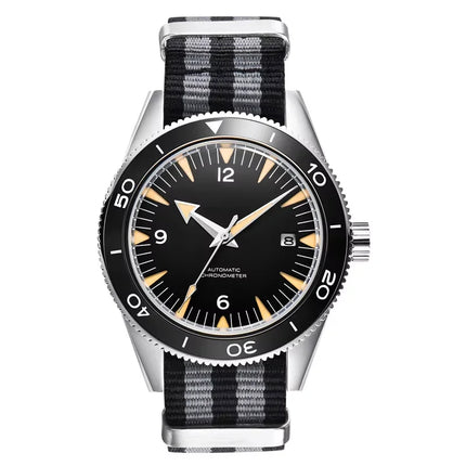 41MM Sapphire Glass 100m Waterproof Japan  Automatic Luminous Mens Watch Nylon Strap