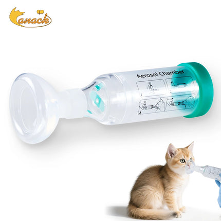 Cat Aerosol Chamber Pet Dog Portable Inhaler Spacer With Breathing Indicator Silicone Mask For Veterinary Equipment Vet Clinic