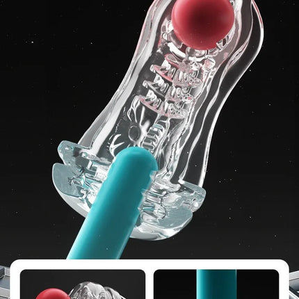 "Rainbow Tenga 3rd Gen – Red-Pill Transparent Male Masturbator, Penis Training Cup with Suction Stimulation"TPE material