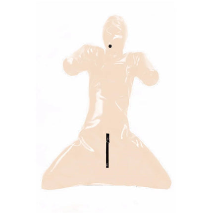 Erotic Latex Bodysuit for Men, Full Body Cover, Faux Leather Catsuit, Open Crotch Clubwear, Prisoner Costumes,PVC Bondage,Zentai