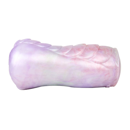 SHAZ Glossy Purple Fantasy Dragon Onahole, Soft Silicone Male Masturbator Stroker with Realistic Tunnel, Adult Male Pleasure Toy