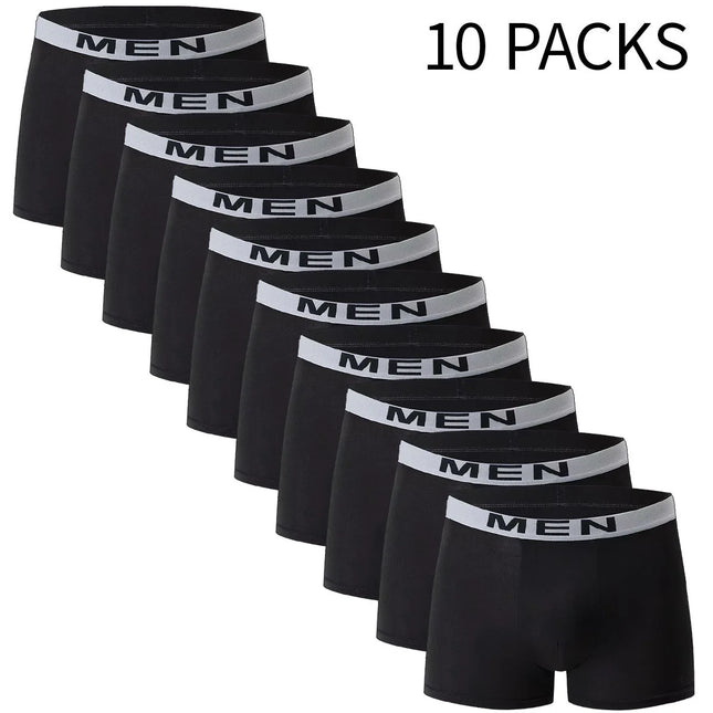 4/10Pcs Men's Fashionable Printed Multi-color Combination Underwear Shorts Youth Casual Sports Underwear Boxer Shorts Home Pan