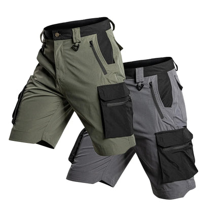 3-2-1Pcs Outdoor Training Work Shorts Men Multi-Pocket Tactical Cargo Pants Summer Thin Waterproof Quick Dry Climbing Shorts