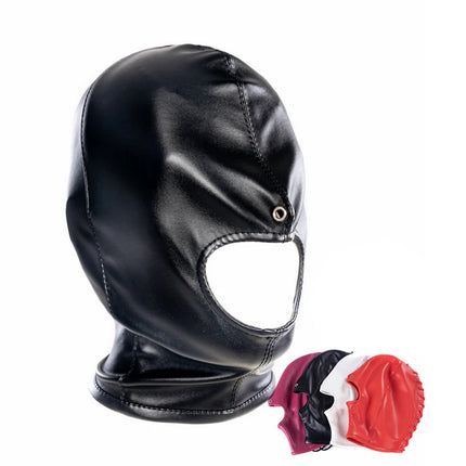 Open Mouth Fetish Harness Head Hood BDSM Slave Game Bondage Restraint Leather Mask Erotic Sex Toy Role Play for Couple Gay Adult