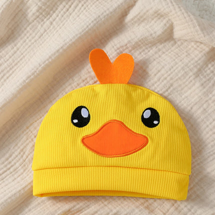 Baby Boys/girls Cute Long Sleeve Zipper Jumpsuit Duck Hat 2 Pieces For Fall/Winter 1-2Y Casual Daily Wear Clothes