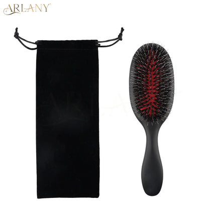 ARLANY Boar Bristle Hair Extensions Brush, Matte Nylon Teeth Massage Comb, Hair Styling, Hair Beauty Accessories, Hairdressing