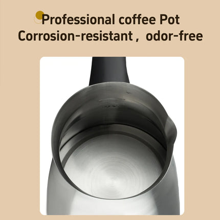 Turkish Coffee Pot with Handle Stainless Steel Electric Heater Coffee Maker Water Kettle 500ml
