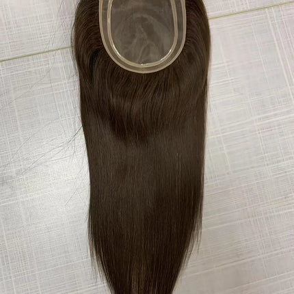5.5*6.5 inch Size MONO Lace Toppers European Raw Hair Women Toupee Invisible Free Part Hair Toppers Hair Extension