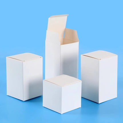 50pcs/lot 3x3 5x5 6x6 8x8 9x9 10x10cm Hight 4 ~ 13cm Card Paper Box Square Lipstick Perfume Essential Oil Bottle Storage Boxes