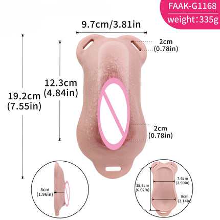 FAAK Male Hiding gaff Panties Male to Female Sex Toy Pads Strapon Insertable  Silicone Fake Vagina Clitoris Pads For Transgende